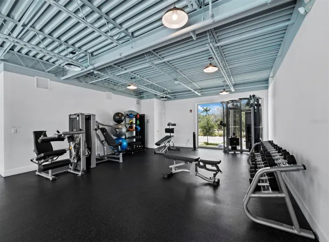 Well equipped fitness center