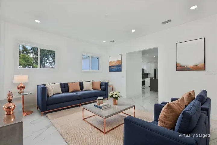 Virtually Staged Living Room