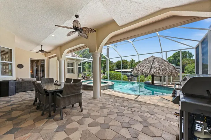 Lots of covered patio space here