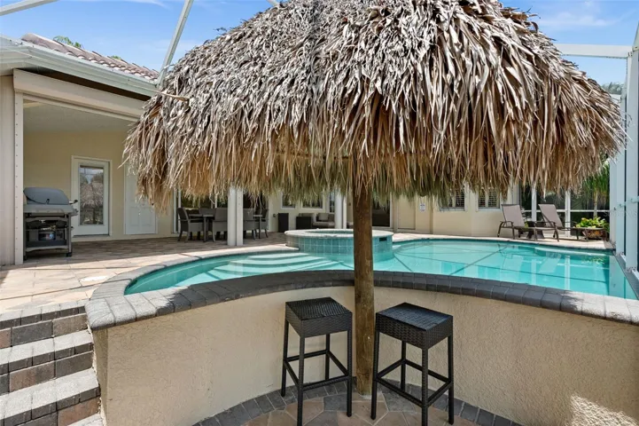 Swim up bar at the pool