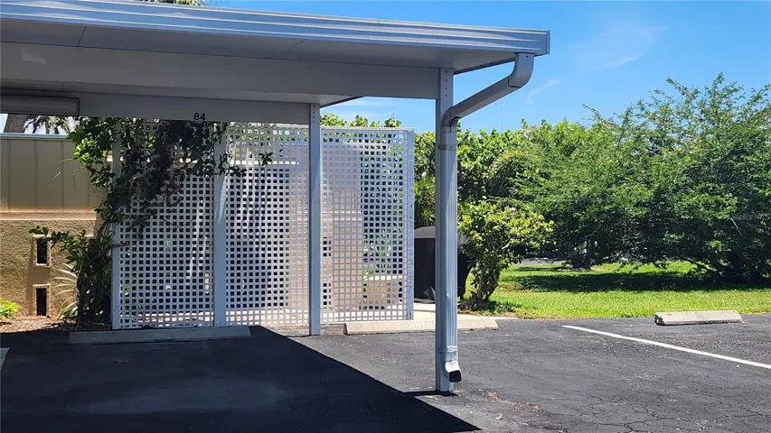 This condo comes with covered parking #84, with guest parking right next to it