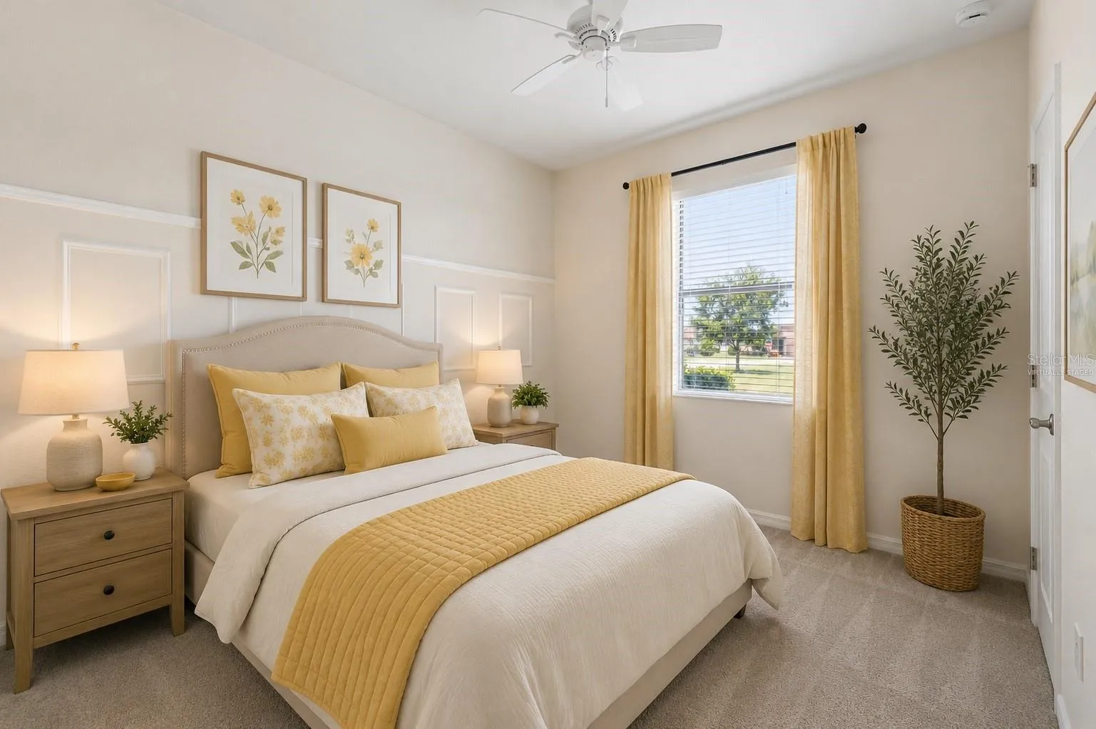 Virtually Staged Guest Bedroom