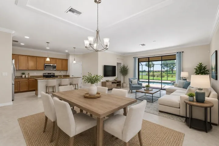 Virtually Staged Living Dining Combo