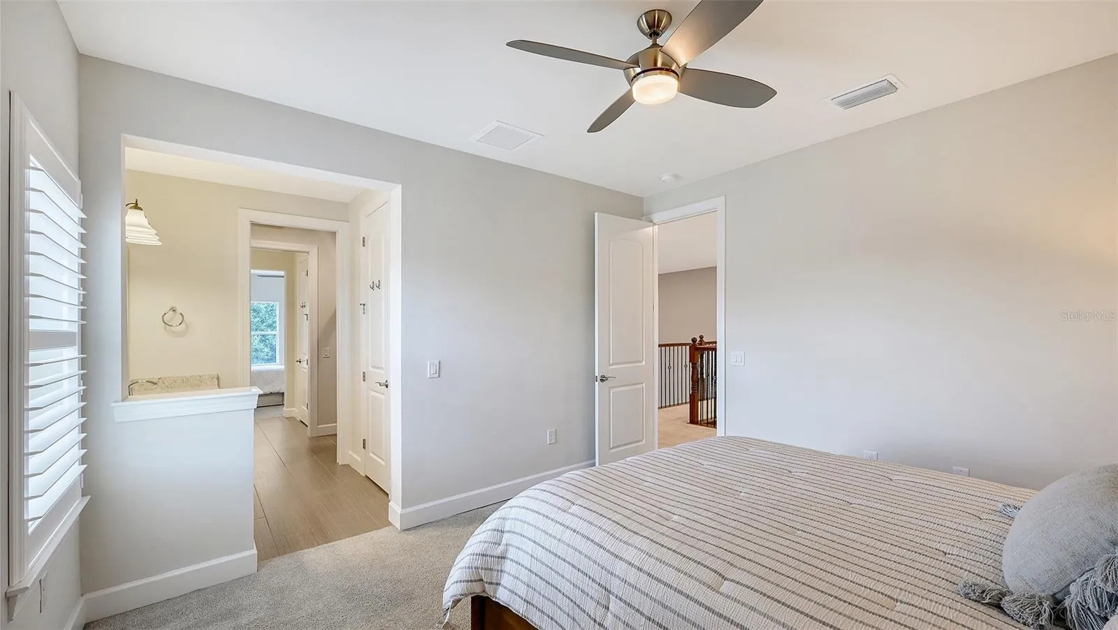 Jack and Jill Bathroom with Separate Walk in Closets