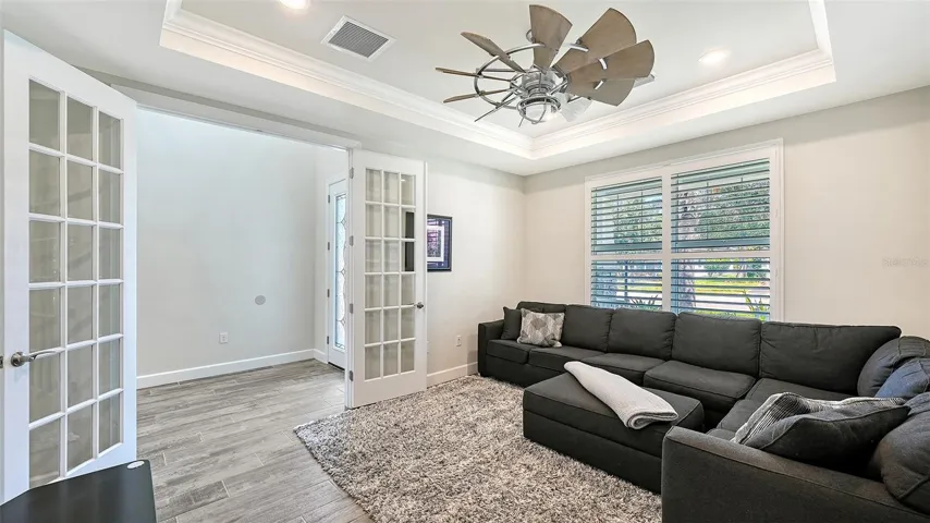 Den/Office with French Doors