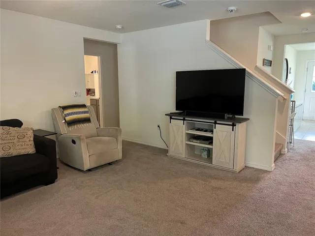Kitchen, dining and living room combo