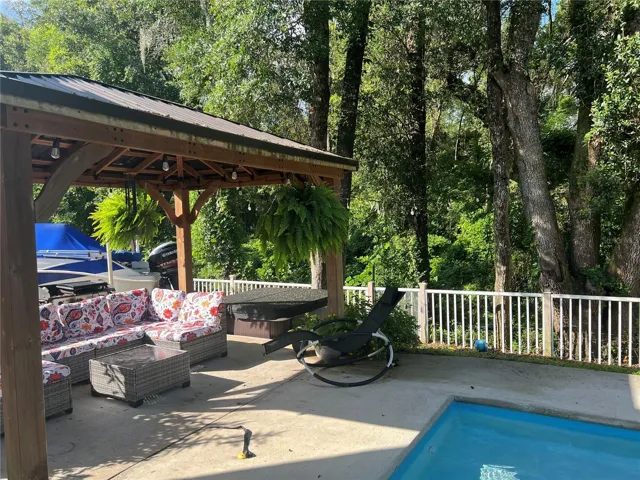 Fenced back yard