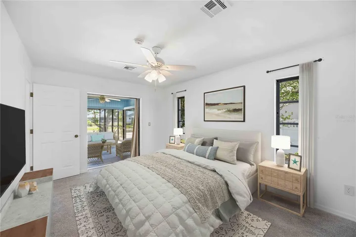 Virtually Staged Primary Bedroom