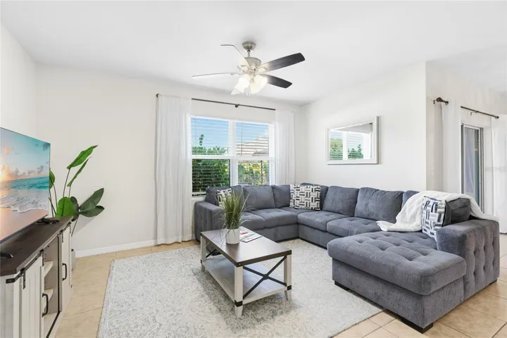 Large Family Room overlooking the yard.