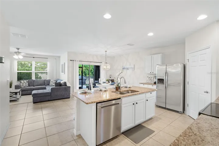 Open concept Kitchen, Eat in Kitchen and Family Room.