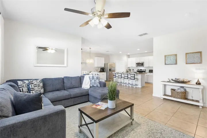 Large Family Room overlooking the yard.