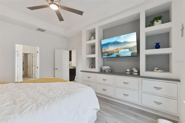 Primary Bedroom with Custom Built-In - Great Space Saver