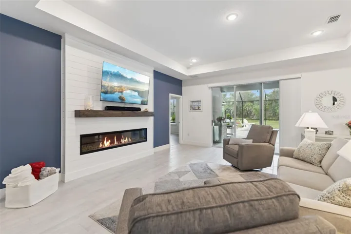 Custom Built-In with 84" Linear Fireplace