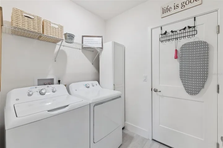 Laundry Room just off Kitchen with access to Garage