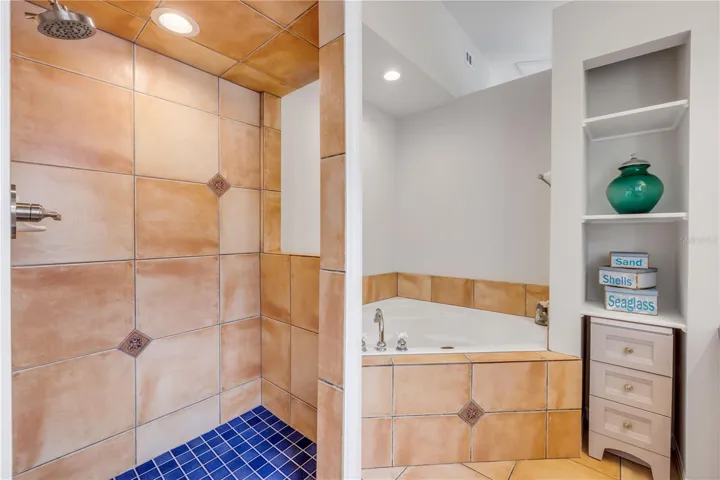 Shower and soaker jet tub