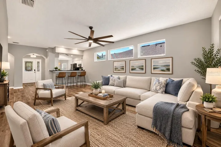 Virtually Staged Living Room