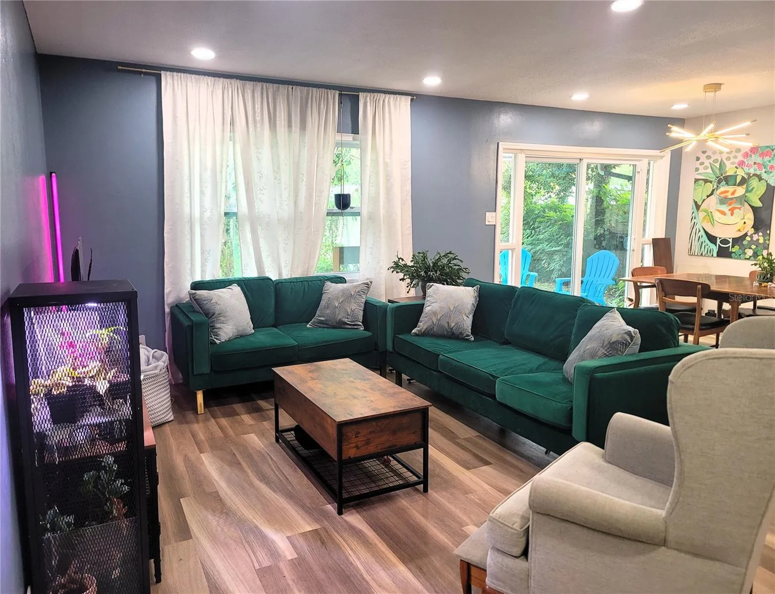 Living Room and Dining Room