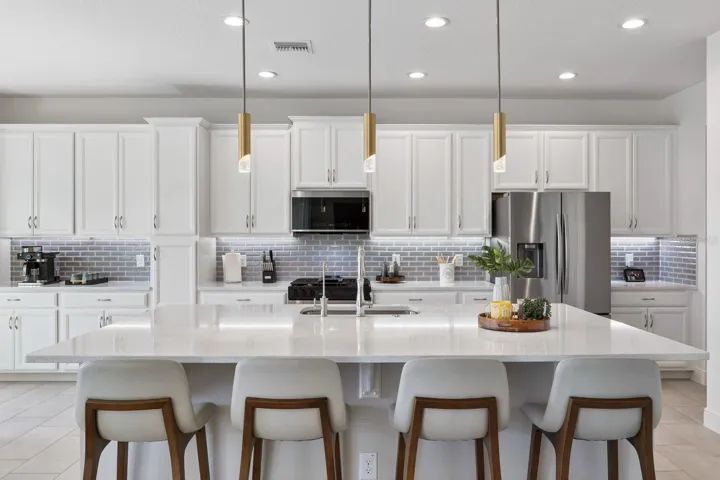 Kitchen counter top view