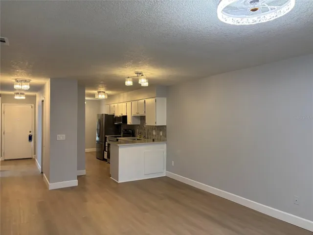 Living room and dining room
