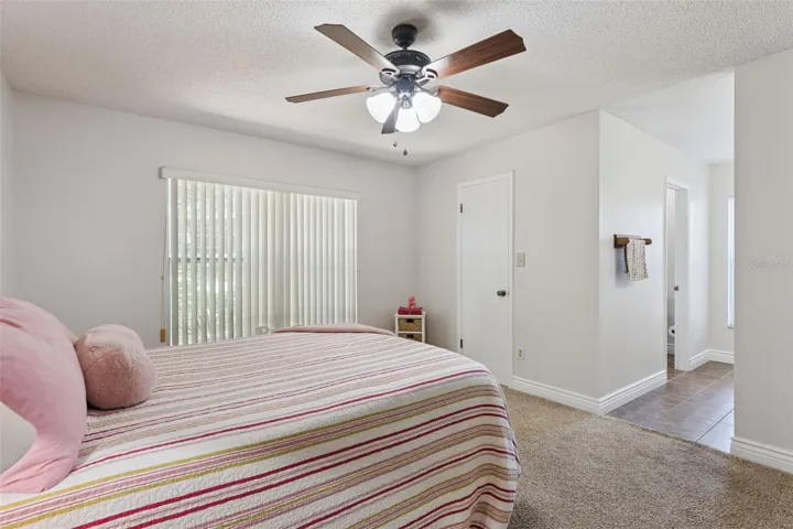 Primary bedroom suite with bath