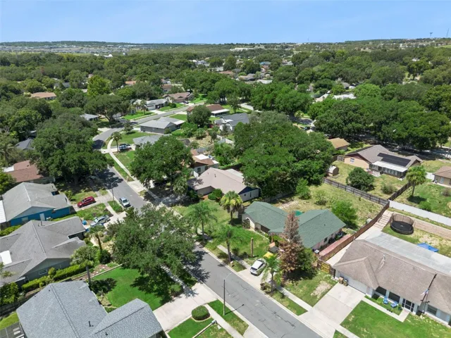 Aerial picture of the house and neighborhood