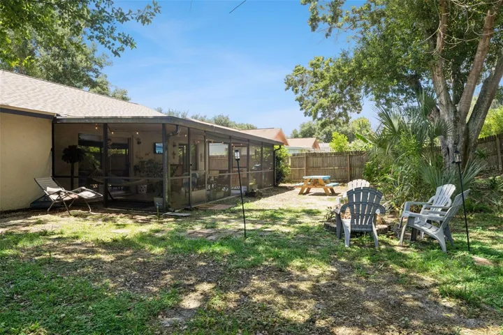 Backyard with lots of shade
