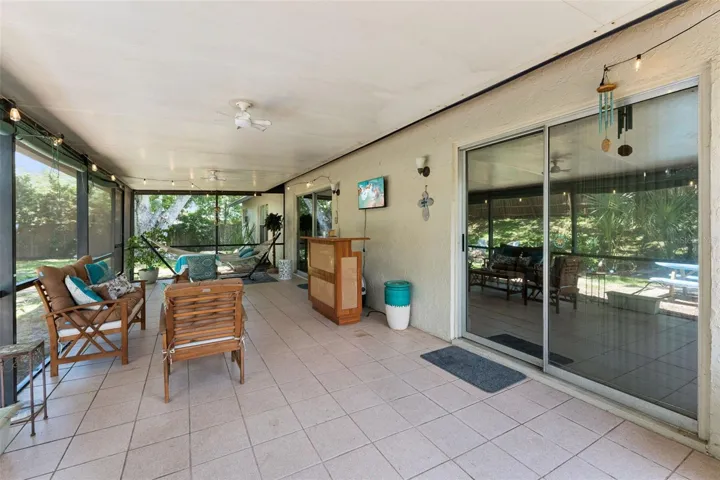 Large covered and screened in lanai
