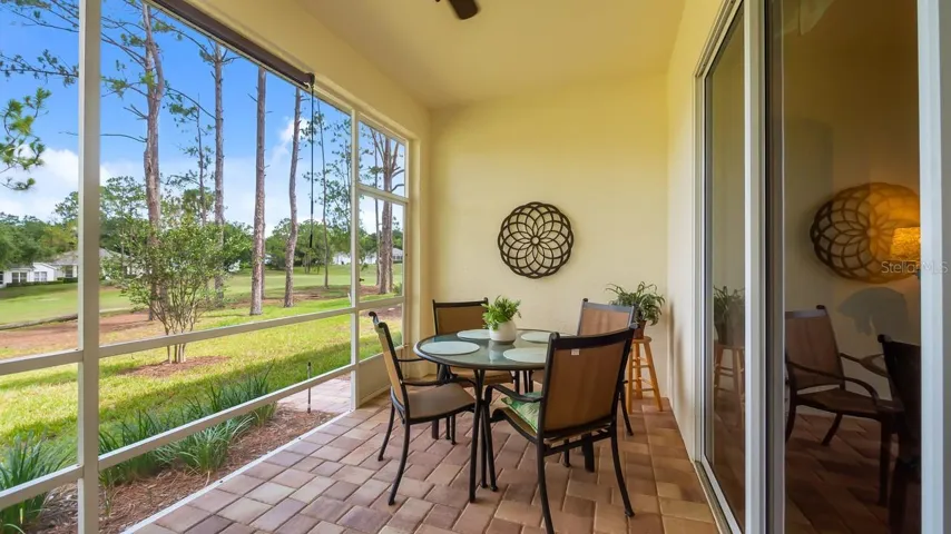 Eating Area on Paver Lanai and View