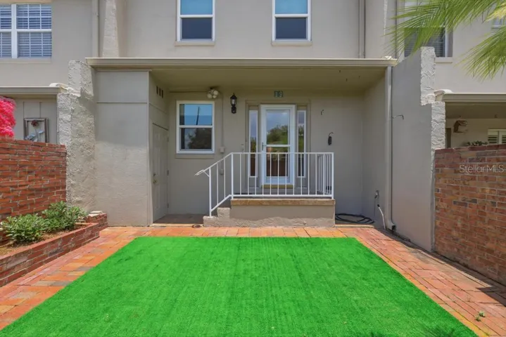 Wonderful private patio area. Beautiful brick pavers cover the entire area.