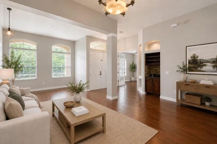 Virtually Staged Living Room