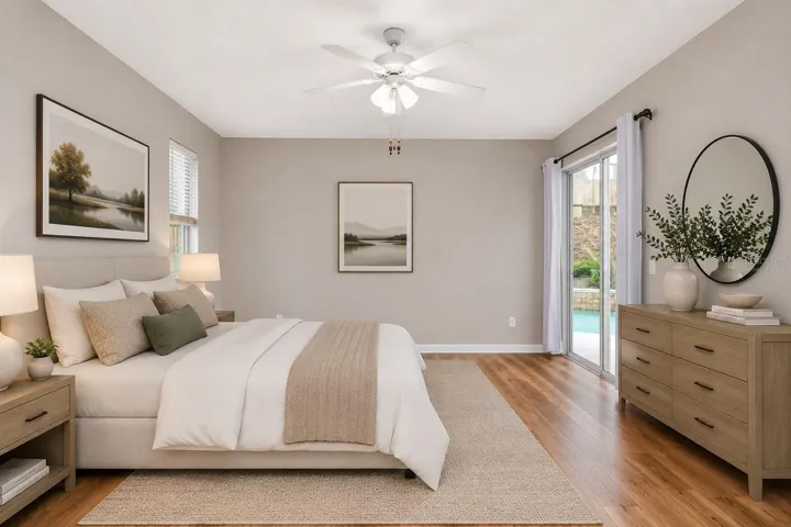 Virtually Staged Primary Room