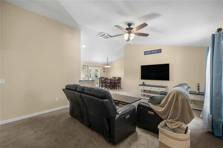 FROM FRONT DOOR -LIVING ROOM TO KITCHEN TO DINING ROOM
