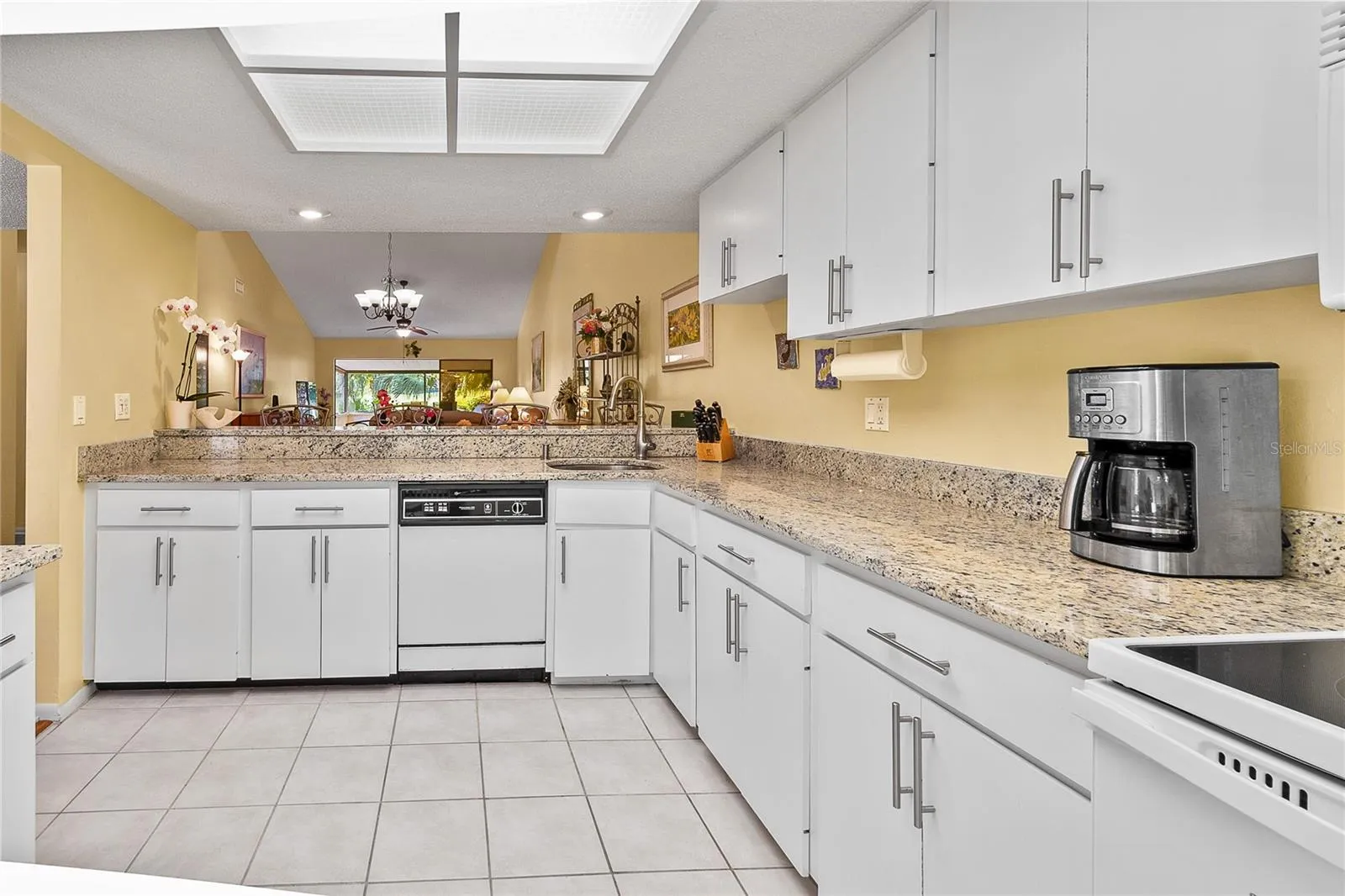 View from eat in area of kitchen