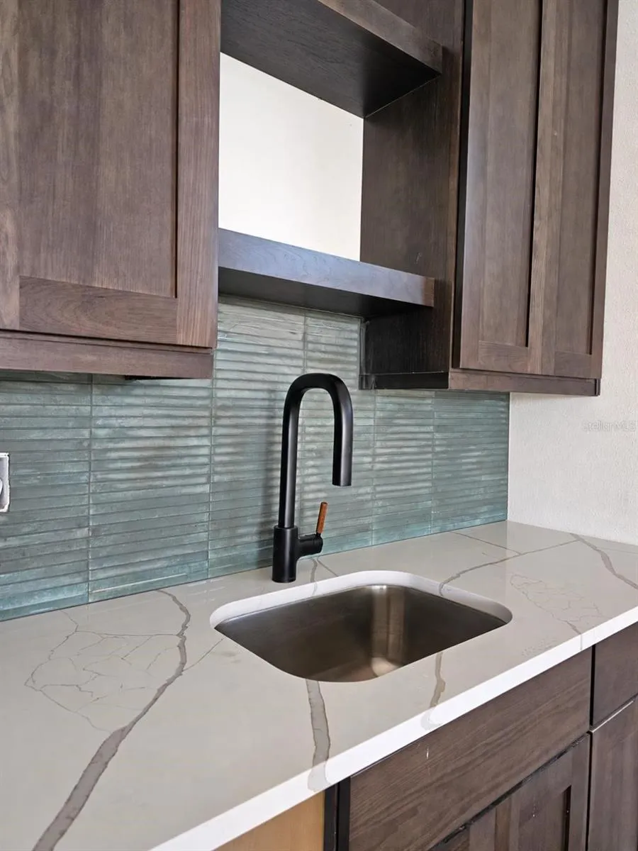 wet bar in living area