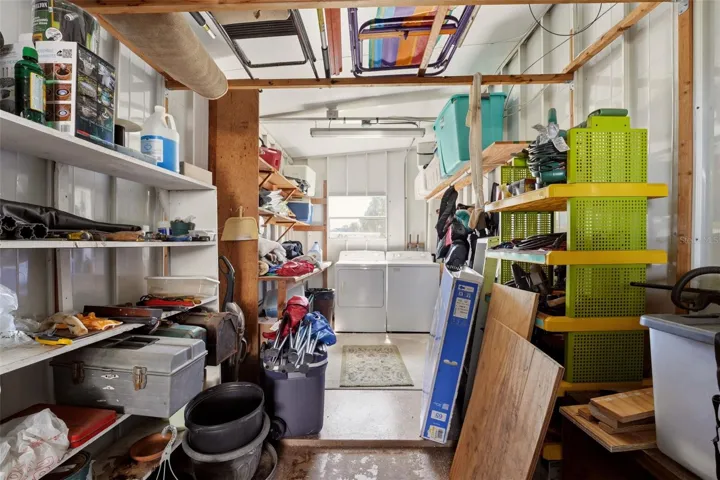 Shed with Washer + Dryer