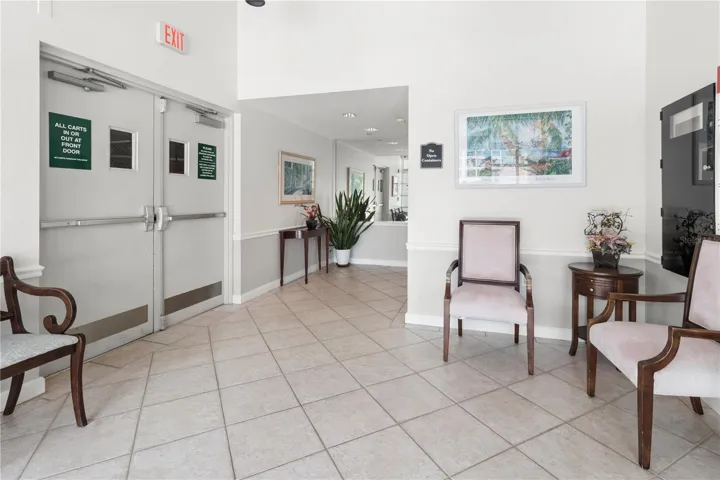 Lobby Area for mailboxes and elevator.