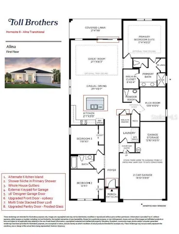 Homesite 8 floor plan and exterior
