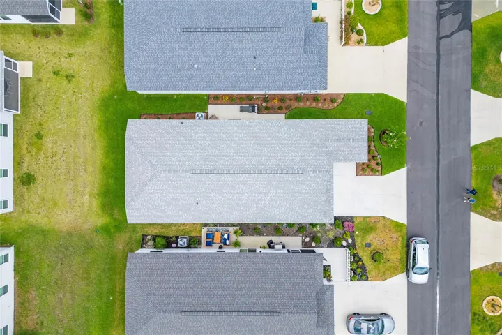 Aerial view of the home in Avery Villas, Village of Shady Brook.
