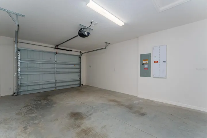 Interior view of the 1-car garage.