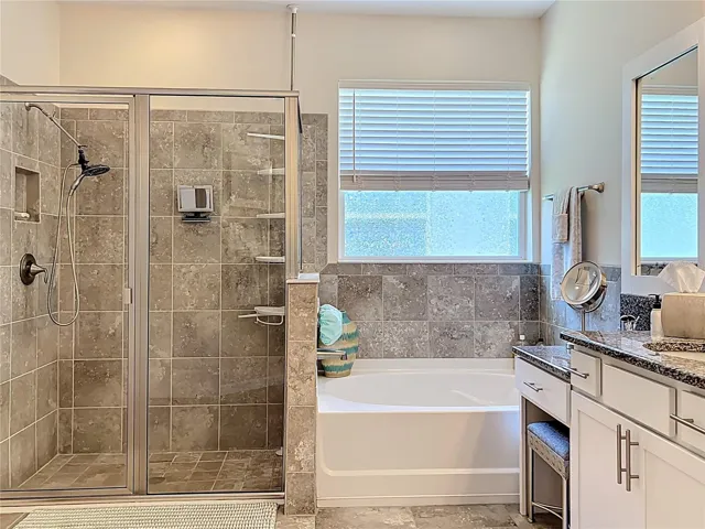Large Soaking Tub and Walk-in Shower