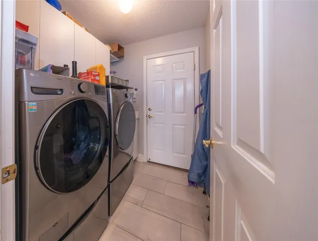 Laundry room by garage