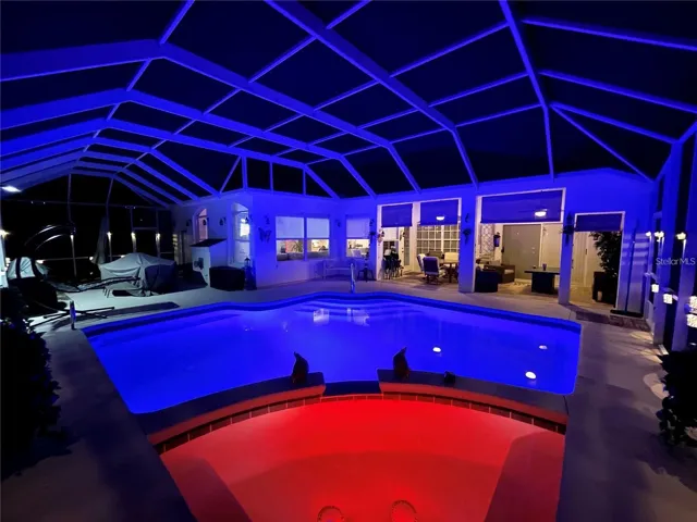 Night lites in pool