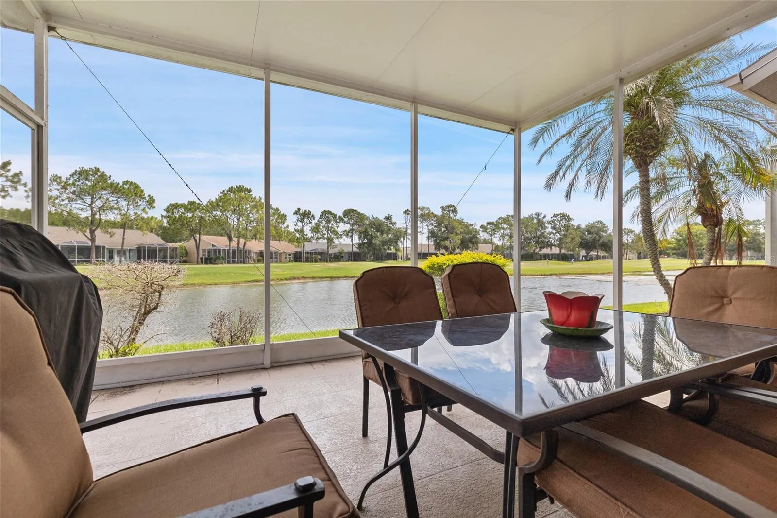 SCREENED LANAI WITH WATER VIEW
