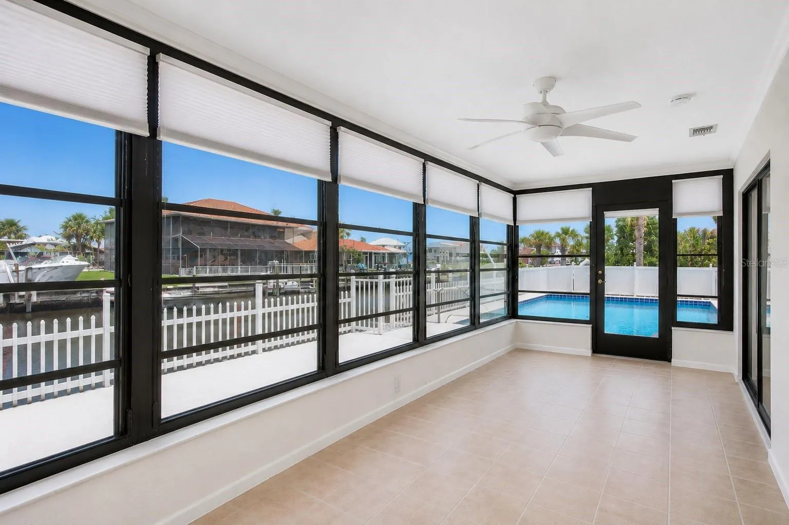 Air-conditioned, sunroom.