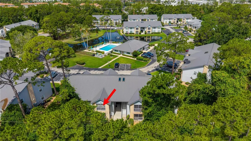 Unit at Rear of Building Among Trees