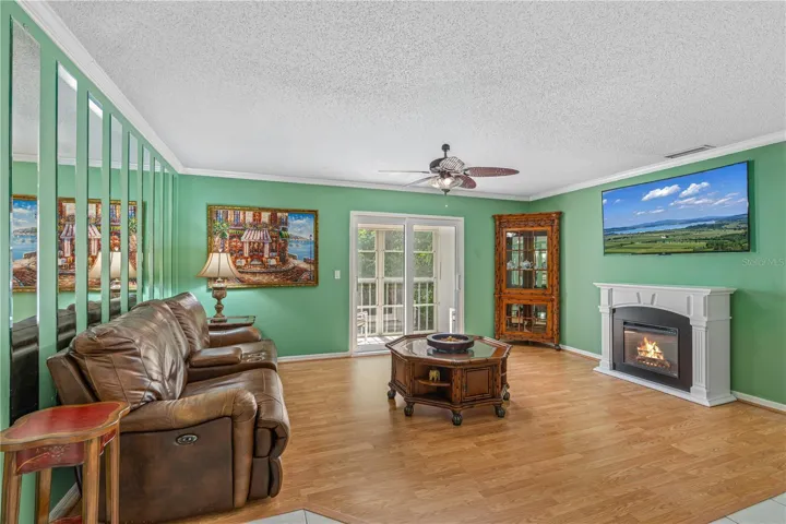 Living Area with Slider to Porch/FL Rm