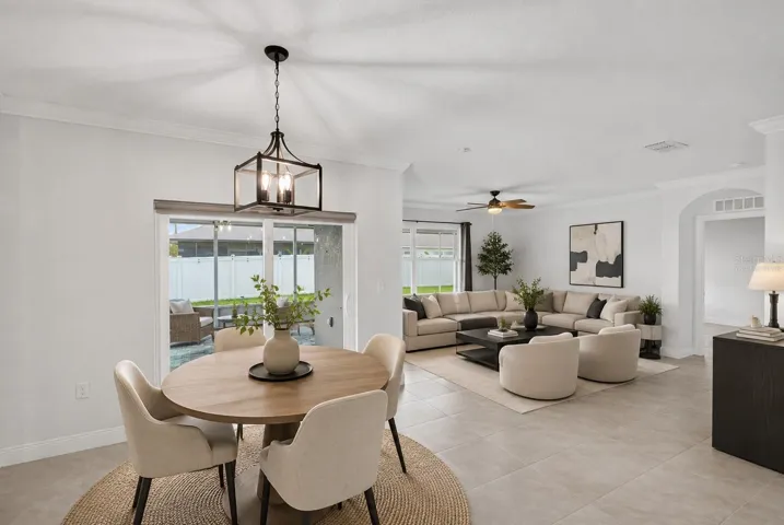 Dining & Living Room Virtually staged