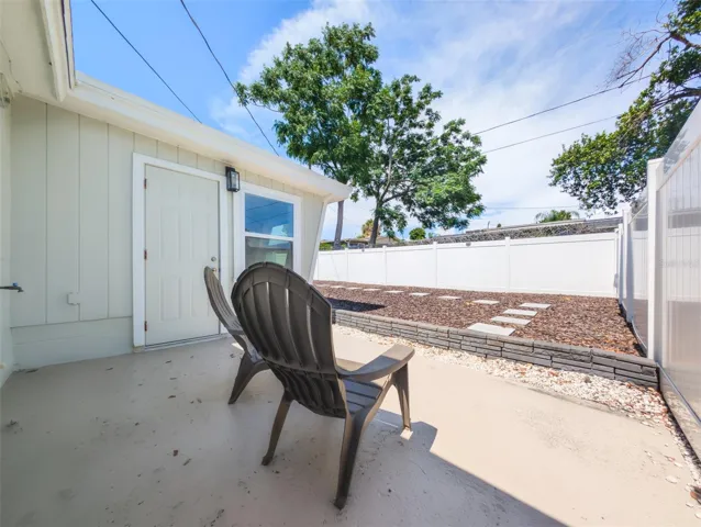 Open patio for those breezy evenings