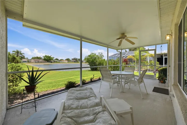 Rear Screened in Patio with Lake View
