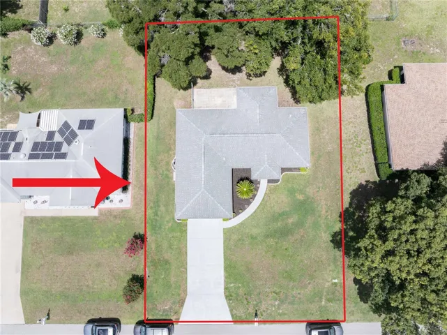 Property lines of house